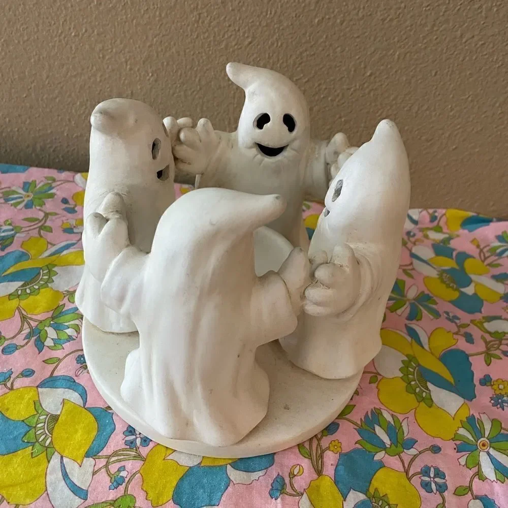 PENCO Vintage Four Ghost Candle Ceramic Holder